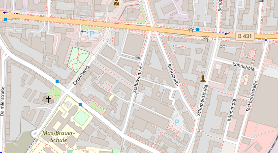 Agentur auf Satellitenbild