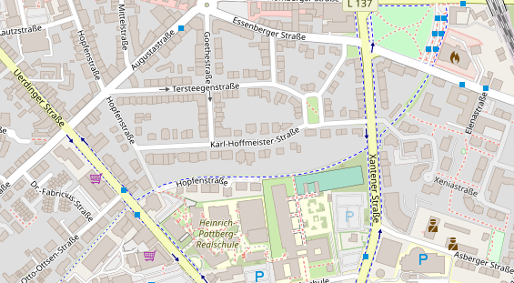 Agentur auf Satellitenbild