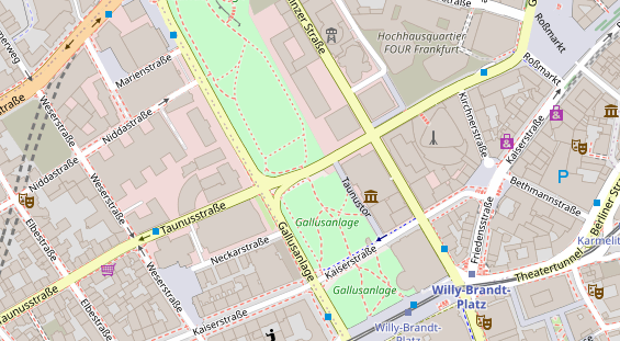 Agentur auf Satellitenbild