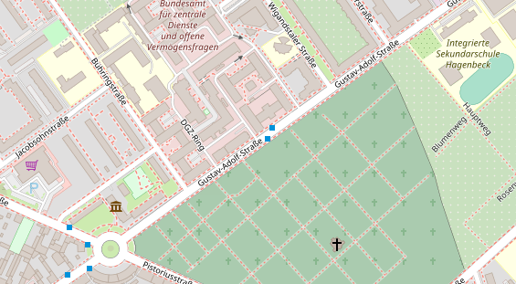 Agentur auf Satellitenbild