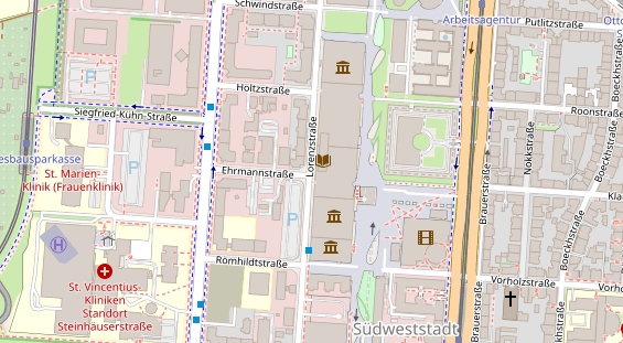 Agentur auf Satellitenbild