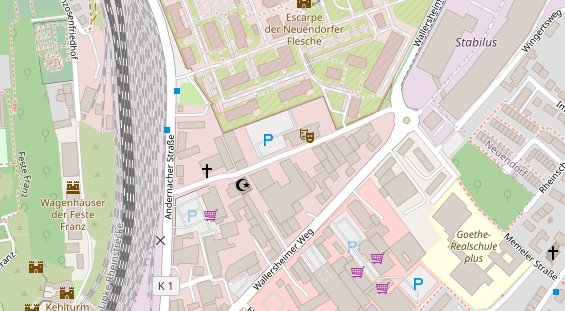 Agentur auf Satellitenbild