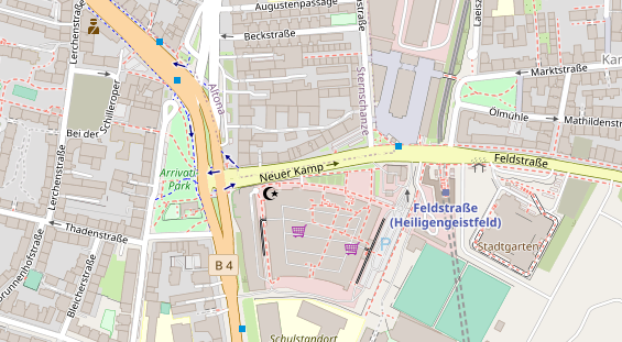 Agentur auf Satellitenbild