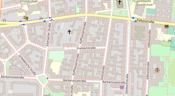 Agentur auf Satellitenbild