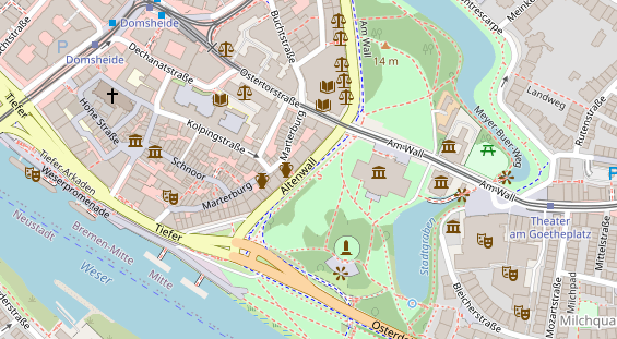 Agentur auf Satellitenbild