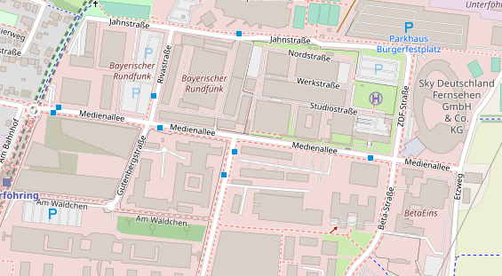 Agentur auf Satellitenbild