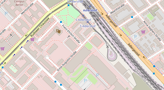 Veranstaltungstechnik auf Satellitenbild