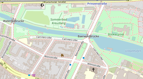 Veranstaltungstechnik auf Satellitenbild