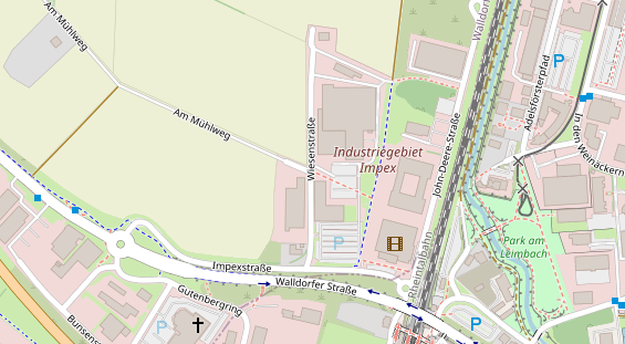 Veranstaltungstechnik auf Satellitenbild