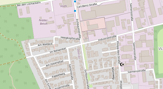 Messebau auf Satellitenbild