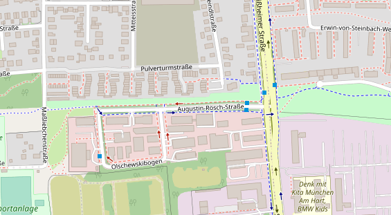 Messebau auf Satellitenbild