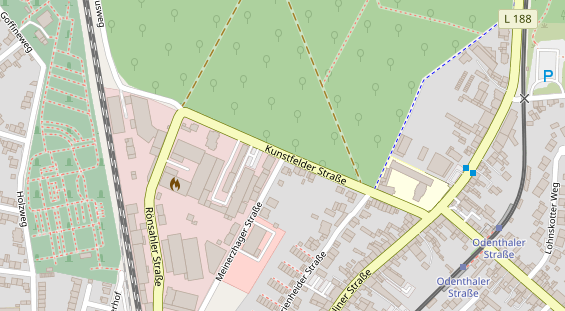 Messebau auf Satellitenbild