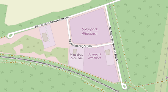 Messebau auf Satellitenbild