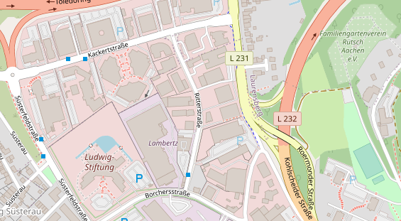 Messebau auf Satellitenbild