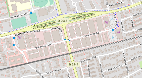 Messebau auf Satellitenbild