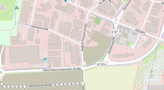 Messebau auf Satellitenbild