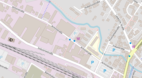 Messebau auf Satellitenbild