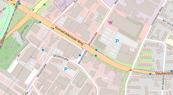 Messebau auf Satellitenbild