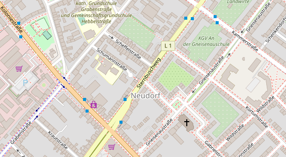 Messebau auf Satellitenbild