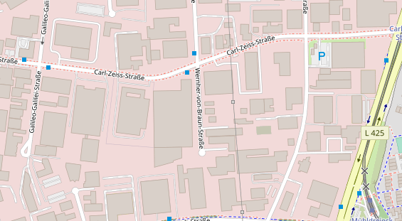 Messebau auf Satellitenbild