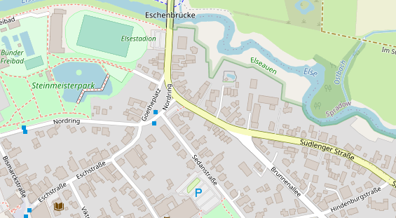 Mobiliar auf Satellitenbild