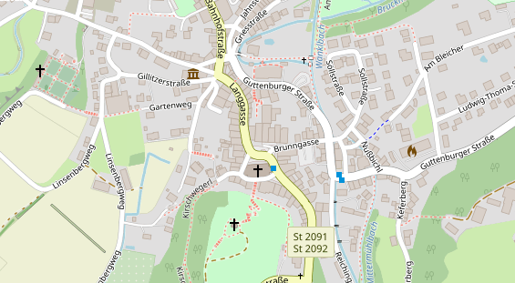 Eventlocations auf Satellitenbild