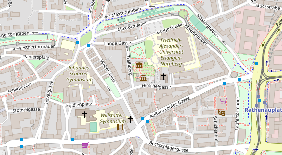 Eventlocations auf Satellitenbild