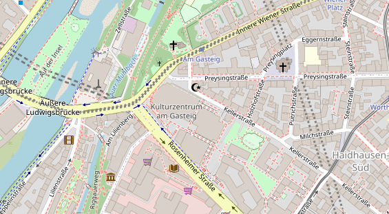 Eventlocations auf Satellitenbild