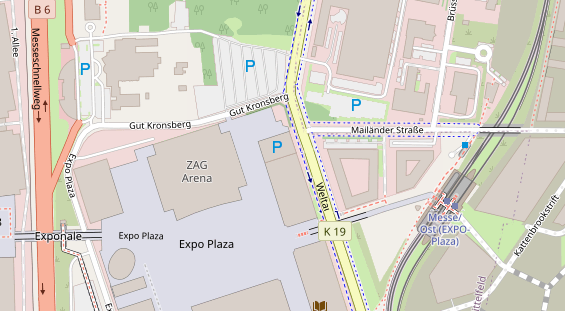 Eventlocations auf Satellitenbild