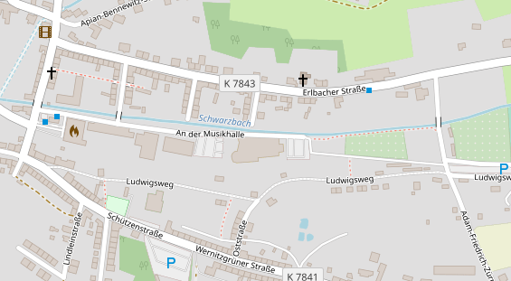 Eventlocations auf Satellitenbild