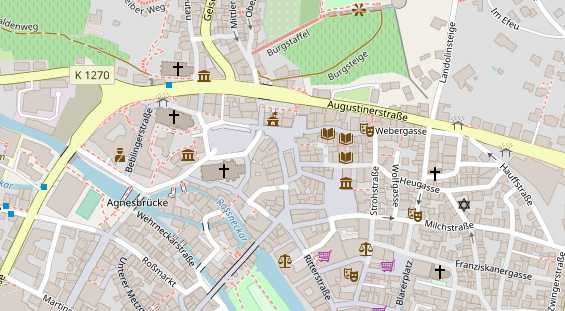 Eventlocations auf Satellitenbild