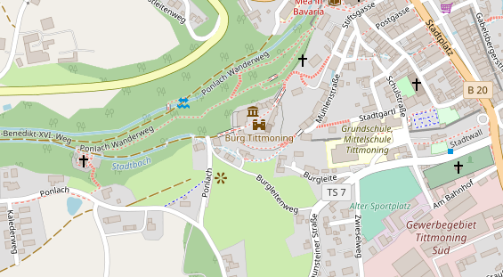 Eventlocations auf Satellitenbild