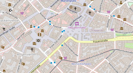 Eventlocations auf Satellitenbild