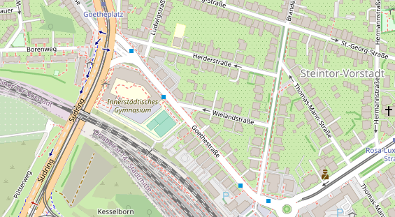 Mobile Infrastruktur auf Satellitenbild
