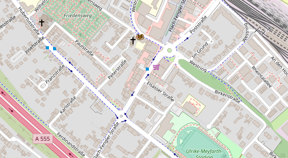 Mobile Infrastruktur auf Satellitenbild