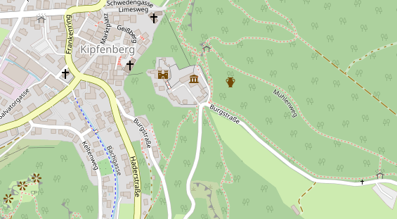 Eventlocations auf Satellitenbild