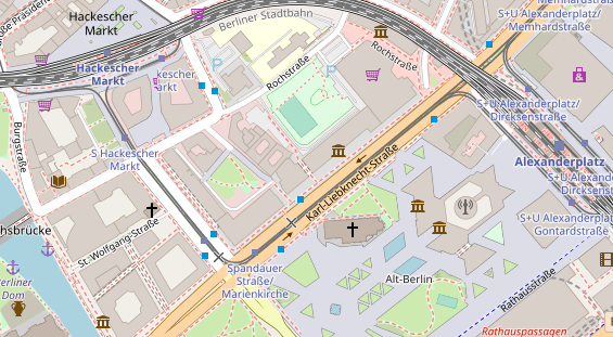 Eventlocations auf Satellitenbild