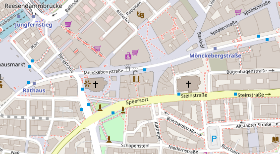 Eventlocations auf Satellitenbild