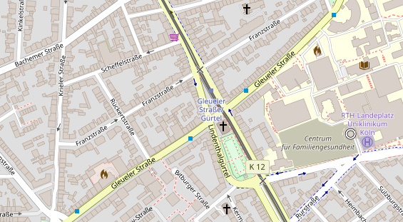 Eventlocations auf Satellitenbild