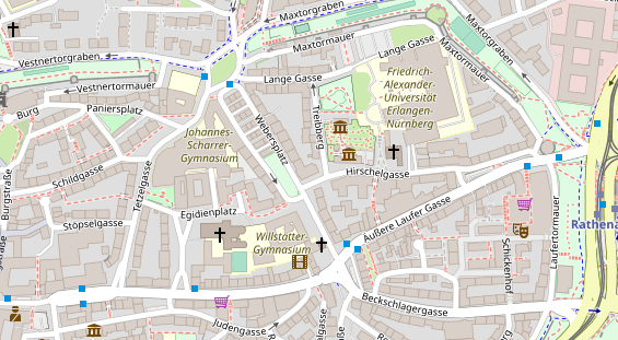 Eventlocations auf Satellitenbild