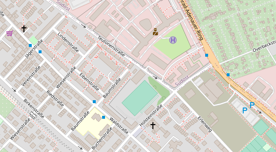 Eventlocations auf Satellitenbild