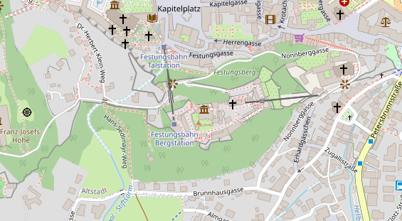 Eventlocations auf Satellitenbild