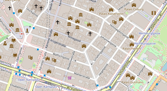 Eventlocations auf Satellitenbild