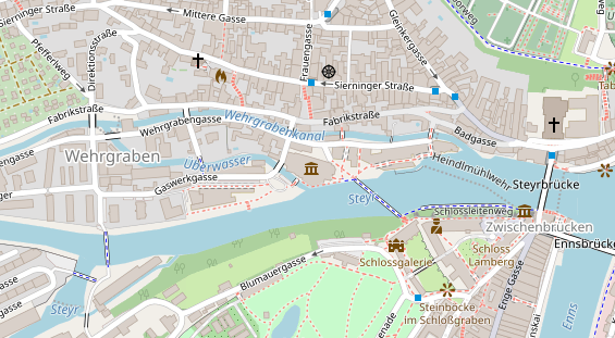 Eventlocations auf Satellitenbild