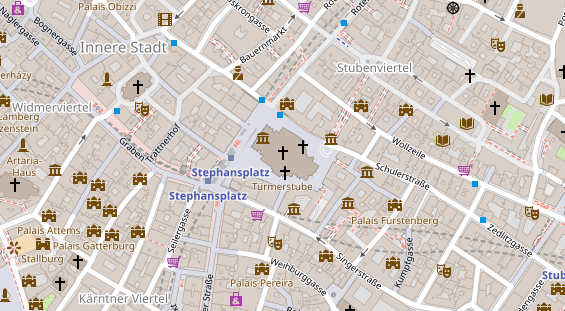 Eventlocations auf Satellitenbild