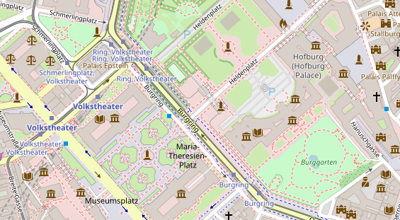 Eventlocations auf Satellitenbild