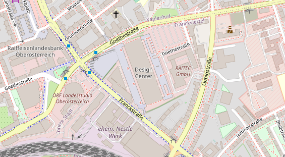 Eventlocations auf Satellitenbild