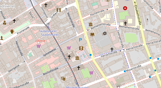 Eventlocations auf Satellitenbild