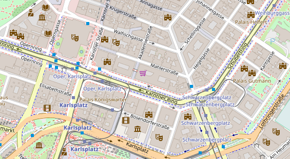 Eventlocations auf Satellitenbild