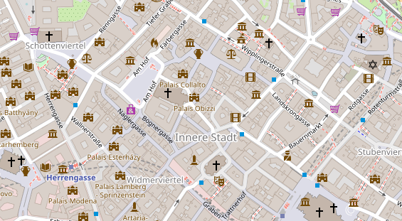 Eventlocations auf Satellitenbild